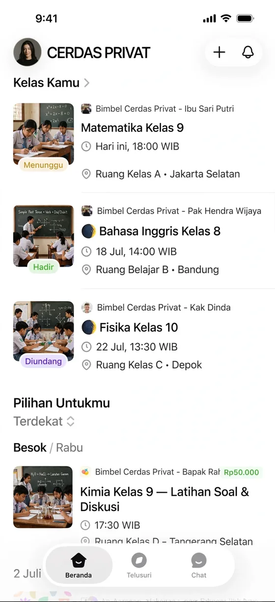 Aplikasi Jadwal Bimbel