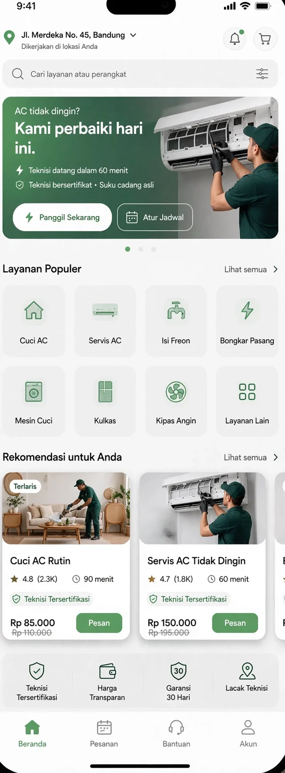 Aplikasi Jasa Servis AC