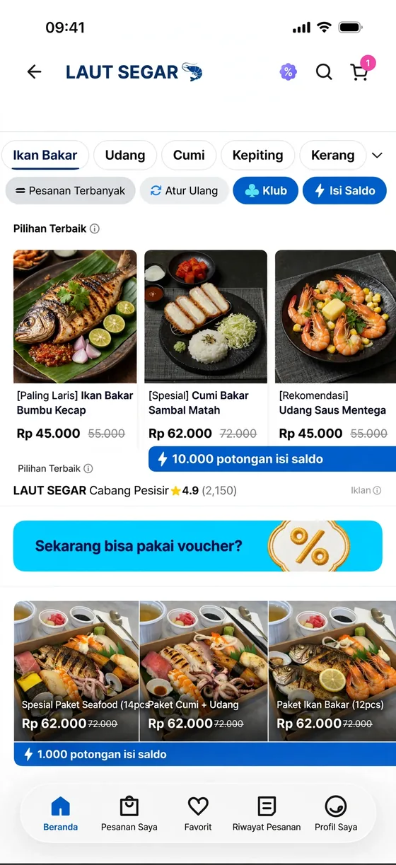 Aplikasi Pesan Antar Seafood