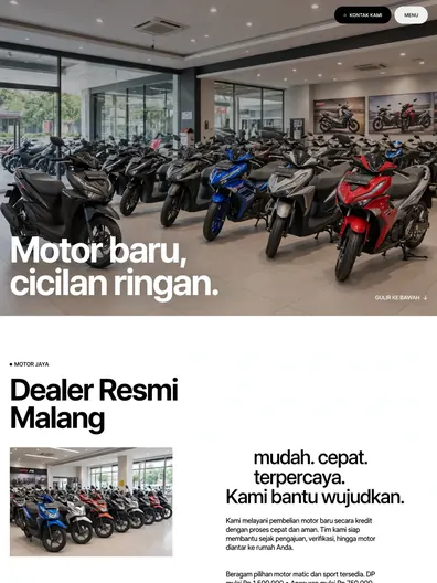 Contoh rancangan halaman Dealer Motor