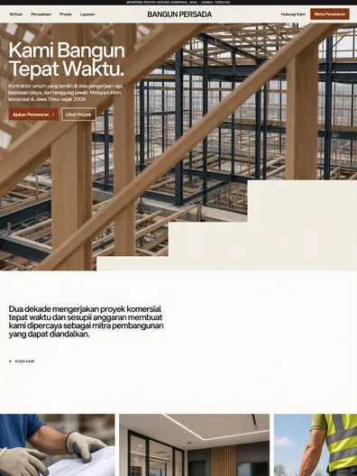 Contoh rancangan halaman Kontraktor & Interior
