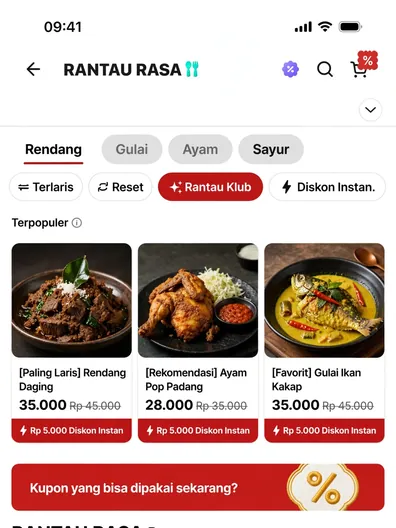 Contoh rancangan halaman Aplikasi Pesan Antar