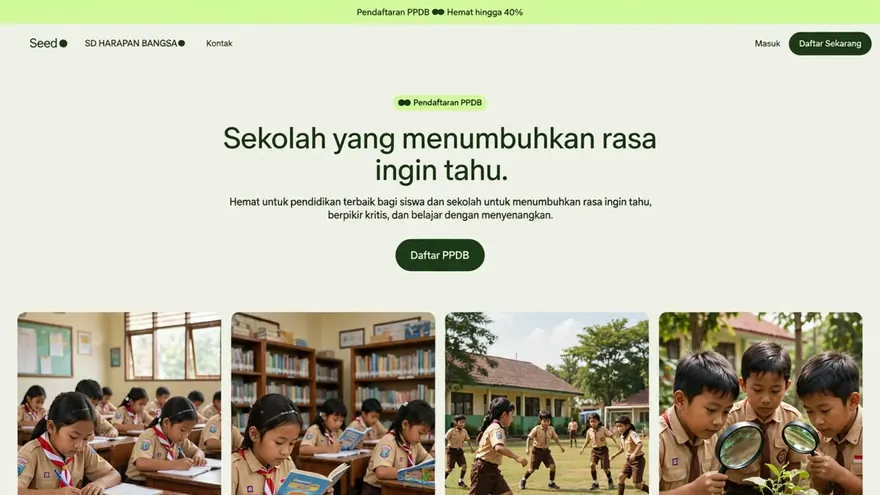 Contoh rancangan halaman Sekolah Dasar